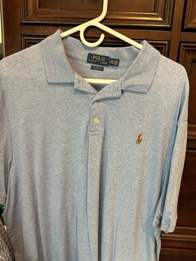 Ralph Lauren Light Blue Classic Polo with Embroidered Pony